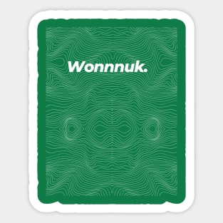 Wonnuk. A beautiful, pretty, cute design of vibrational waves and "wonnuk" wording. Sticker